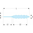 Image du produit : Pointeau gainé - 2.5mm - longueur 185mm Facom | 255.G2.5