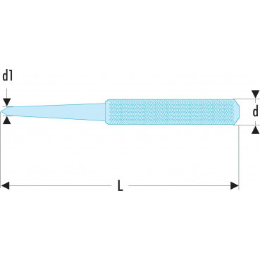 Pointeau de précision - 2.5mm - longueur 100mm Facom | 256.2.5