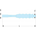 Image du produit : Burin gainé - 15mm - longueur 15mm - longueur 190mm Facom | 263.G19