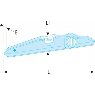 Niveau de chantier magnétique trapézoïdal "bâtiment" de 60cm de long - précision 0.75mm par mètre - corps massif en alliage léger Facom | 307BM.60