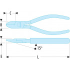 Image du produit : Pince coupante Facom diagonales pour plastique - 7mm - longueur 160mm | 395.16