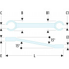 Image du produit : Clé à tuyauter (Facom) inclinées à 15° - 8X10 - longueur 140mm | 42.8X10