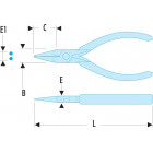 Image du produit : Pince de préhension Micro-Tech à bec court et rigides - longueur 120mm - outillage de précision Facom | 424.MT