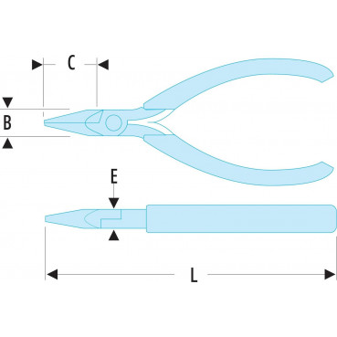 Pince coupante Facom ESD (antistatique) à bec demi-ronds - longueur 120mm - outillage éléctronique | 432.E