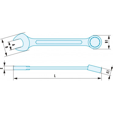 Clé plate mixte 10mm Facom ADF - longueur 135mm outillage Facom antidéflagrant, antimagnétique | 440.10SR