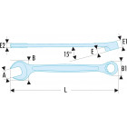 Image du produit : Clé plate mixte 12mm Facom - outil version SLS - longueur 162mm | 440.12SLS