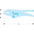 Image du produit : Pince-étau Facom mono-réglage bec court - 55mm - longueur 235mm | 513.10