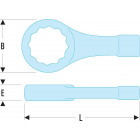 Image du produit : Clé polygonale à frapper - 41mm - longueur 230mm Facom | 51B.41