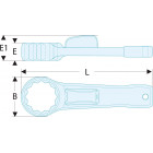 Image du produit : Clé à frapper sécurisée - 24mm - longueur 180mm Facom | 51BS.24