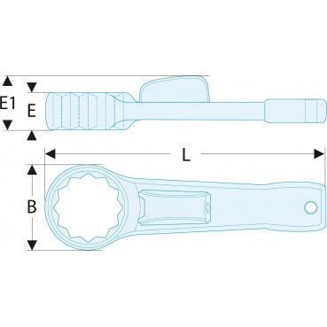 Clé à frapper sécurisée - 46mm - longueur 240mm Facom | 51BS.46