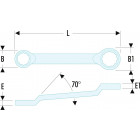 Image du produit : Clé polygonale contrecoudée - 13 x 15mm - longueur 238mm Facom | 55A.13X15