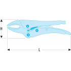 Image du produit : Pince-étau Facom automatiques bec coudés multi-usage - 38mm | 580.10