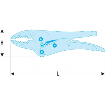 Pince-étau Facom automatiques bec coudés multi-usage - 38mm | 580.10