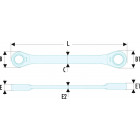 Image du produit : Clé polygonale à cliquet droite - 12 x 13mm - longueur 170mm Facom | 64.12X13