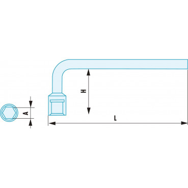 Clé à pipe 14mm (Facom) ADF - 14mm - longueur 245mm outillage Facom antidéflagrant, antimagnétique | 75.14SR