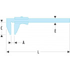 Image du produit : Pied à coulisse universel - 300mm - 1/50ème - 300mm Facom | 805.S