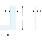 Image du produit : Equerre simple - Classe I - 150 x 100mm Facom | 818B.15