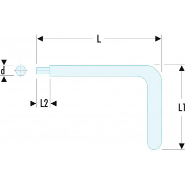 Clé mâle, allen, BTR - 10mm coudée isolée 1000 Volts série VSE - longueur 125mm - outillage électricien Facom | 83.10AVSE