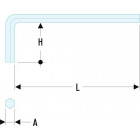 Image du produit : Clé mâle, allen, BTR - longue - 4.5mm - longueur 110mm Facom | 83H.4.5