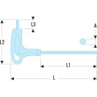 Image du produit : Clé allen Facom - 6 pans en "T" - outil version SLS - 4mm - longueur 183mm | 84TZ.4SLS