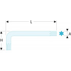 Image du produit : Clé mâle, allen, BTR - courte - Torx (T6) Facom | 89.6