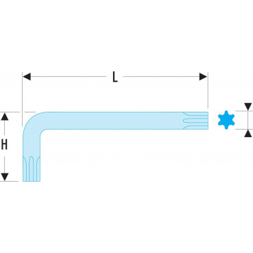 Clé mâle, allen, BTR - courte Resistorx - Torx (T10) - longueur 54mm Facom | 89R.10