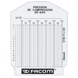 Sachet de 100 fiches de contrôle - Diesel Facom | 911B.FC