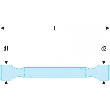 Clé à béquille double forgée - 12 x 13mm - longueur 140mm Facom | 97.12X13