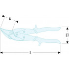 Image du produit : Cisaille "type aviation" - 55mm - longueur 255mm Facom | 985.ST