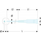 Image du produit : Tournevis Facom Micro-Tech pour empreinte Phillips et Pozidriv - couleur rose - longueur 82mm - outillage de précision | AEFP.000X35