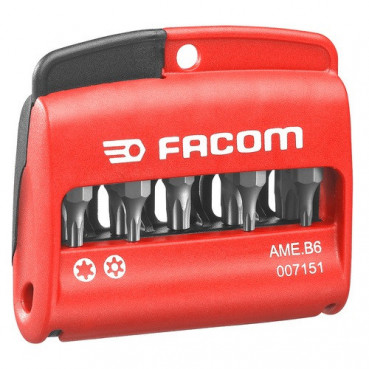 Jeu de 9 embouts de vissage "High Perf" + porte-embouts - Torx (TT10 - TT15 - TT20 - TT25 - TT27 - TT30 - TT40) - Torx (8 - 9) Facom | AME.B6