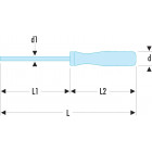 Image du produit : Tournevis Facom ISORYL pour vis cruciforme Phillips - longueur 75mm - PH1 | AP.1X75
