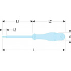Image du produit : Tournevis plat Facom PROTWIST isolés 1000 Volts pour vis à fente - 5.5mm - outillage électricien | AT5.5X200VE