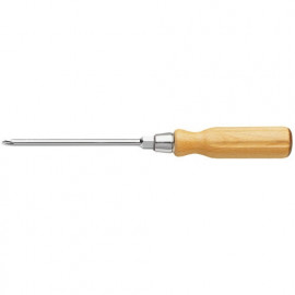 Tournevis Facom manche bois pour vis cruciforme Phillips - lame avec 6 pans - longueur 125mm - PH2 - 10mm | ATHH.P2