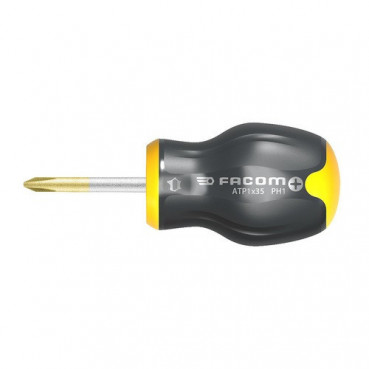 Tournevis Facom PROTWIST pour vis cruciforme Phillips - lame courte - longueur 35mm - PH1 | ATP1X35