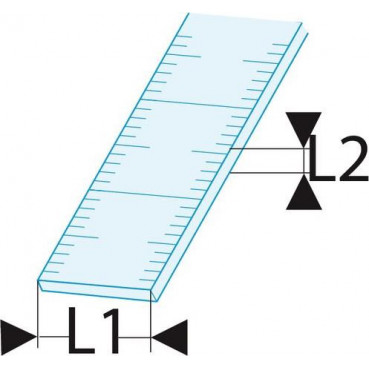 Réglet "long" semi-rigide Inox - 1 face - longueur 2000mm Facom | DELA.1056.2000