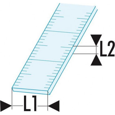 Réglet "court" semi-rigide Inox - 2 faces - longueur 500mm Facom | DELA.1056.500