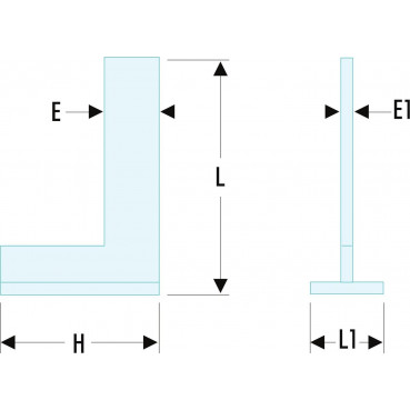 Equerre simple à chapeau - Classe II - 150 x 100mm Facom | DELA.1257.04