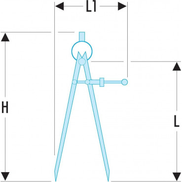 Compas à pointes sèches - compas professionnel, tracage - carrosier - mécanicien Facom | DELA.1901.05