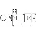 Image du produit : douille longue 1/2" - 12 pans - 10mm - longueur 79mm "Expert by Facom" | E032203