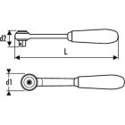 Image du produit : Cliquet manche articulé 1/2" - longueur 437mm "Expert by Facom" | E032803