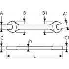 Image du produit : Clé plate 33mm x 35mm (fourche) - 35mm - longueur 319mm "Expert by Facom" | E113285