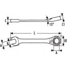 Image du produit : Clé plate mixte 17mm à cliquet - longueur 232mm "Expert by Facom" | E113309