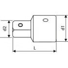 Image du produit : Réducteur 1/2" - 3/8" - longueur 34.5mm "Expert by Facom" | E117262