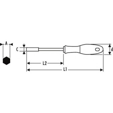 Clé à douille emmanchée - diamètre 40mm "Expert by Facom" | E121507