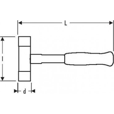 Maillet sans rebond - diamètre 37.4mm - longueur 286mm "Expert by Facom" | E150115