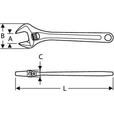 Clé à molette - ouverture 29mm - longueur 250mm "Expert by Facom" | E187470