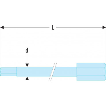 Embout de vissage - clé mâle, allen, BTR - long - 4mm - longueur 70mm pour vis 6 pans creux Facom | EH.204L