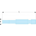 Image du produit : Embout de vissage - clé mâle, allen, BTR - 6mm - longueur 50mm pour vis 6 pans creux Facom | EH.606