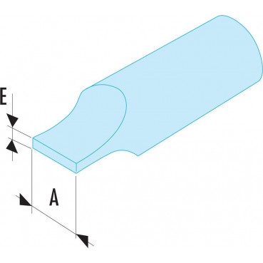 Embout plat de vissage à chocs série 2 pour vis à fente - 8mm - longueur 41mm Facom | ENS.208